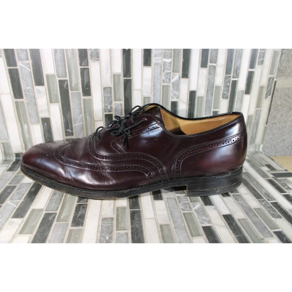 Johnston Murphy Limited Formal Shoes‎ Men Sz 11D Burgundy Leather Tassel wingtip